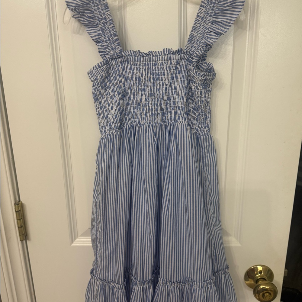 Crewcuts Blue Seersucker Dress